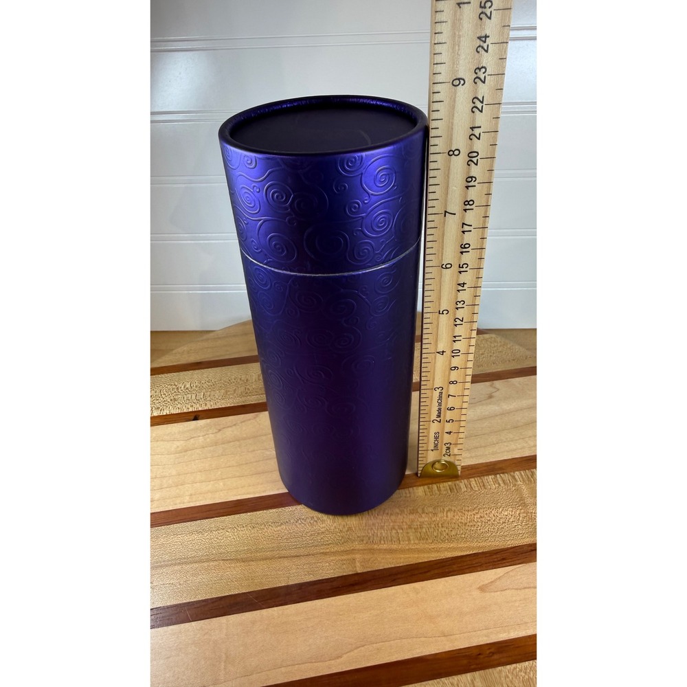Purple Embossed Cylinder Mystery costume Jewelry Container‎